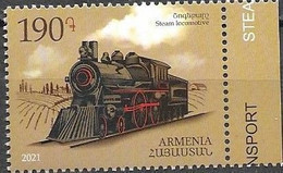 ARMENIA, 2021, MNH, TRANSPORT, TRAINS, 1v - Eisenbahnen
