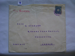 JAPAN - LETTER SENT FROM YOKOHAMA TO LONDON (ENGLAND) WITH PERFIN "W&C IN 1910(?) IN THE STATE - Cartas