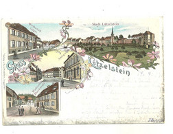 67 CPA LUTZELSTEIN Restaurant Gilger  Hausknecht Vue Generale Lithographie 1903 - Altri & Non Classificati