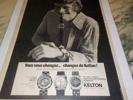 ANCIENNE PUBLICITE CHANGEZ DE  MONTRE KELTON 1968 - Autres & Non Classés