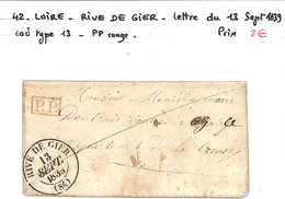 42- LOIRE -  RIVE DE GIER - Voir Descriptif De La Vente Avec Photo Du Scan - 1801-1848: Vorläufer XIX