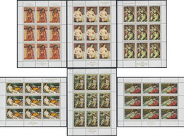 Yugoslavia Republic 1969 Painting Woman Mi#1352-1357 Complete Set In Minisheets Kleinbogen, Never Hinged - Nudes