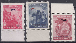 Yugoslavia Republic 1949 Airmail Mi#575-577 Mint Never Hinged - Ungebraucht