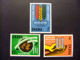 GHANA 1963 Campaña Contra El Hambre  FAO Yvert 124 / 26  ** MNH - ACF - Aktion Gegen Den Hunger