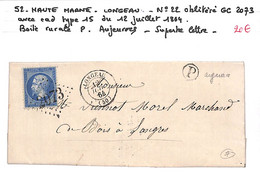 52 - HAUTE MARNE  - LONGEAU-  Voir Descriptif De La Vente Avec Photo Du Scan - 1849-1876: Klassieke Periode