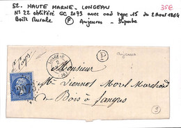 52 - HAUTE MARNE  - LONGEAU  -  Voir Descriptif De La Vente Avec Photo Du Scan - 1849-1876: Période Classique