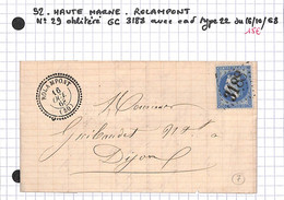 52 - HAUTE MARNE  - ROLAMPONT  -  Voir Descriptif De La Vente Avec Photo Du Scan - 1849-1876: Classic Period