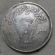 Sudan , V Rare 2 Qirsh (1976) Commemorative Coin: 20th Anniversary Of Independence  , Gomaa - Sudan