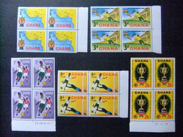 GHANA 1959 CHAMPIONNAT OUEST- AFRICAIN De FOOTBALL Yvert 54 / 58 ** MNH - Fußball-Afrikameisterschaft