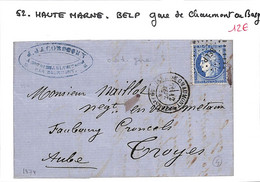 52 - HAUTE MARNE  - CHAUMONT-  Voir Descriptif De La Vente Avec Photo Du Scan - 1849-1876: Période Classique