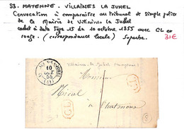 53 - MAYENNE  -  VILLAINES LA JUHEL -  Voir Descriptif De La Vente Avec Photo Du Scan - 1849-1876: Classic Period