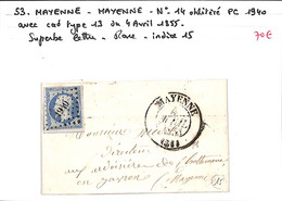 53 - MAYENNE  -  MAYENNE -  Voir Descriptif De La Vente Avec Photo Du Scan - 1849-1876: Période Classique