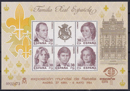 Spain Espagne  Espana 1984 Royal Family / Famille Royale MNH** Y&T N° 33 - Blocs & Hojas