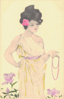 K39 - Illustrateur - MM Vienne - Femme Art Nouveau - Le Collier - 1900-1949