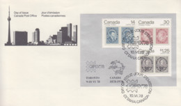 Enveloppe  FDC  1er  Jour   CANADA    Bloc  Feuillet   Exposition  CAPEX  1978 - 1971-1980