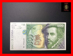 SPAIN 1.000  1000 Pesetas 12.10.1992 P. 163  "replacement 9 C"    "scarce Note"    XF - [ 4] 1975-… : Juan Carlos I