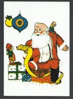 Merry Christmas, Santa Claus With Elves. - Father Xmas