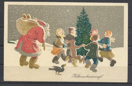 Merry Christmas, Santa Claus With Children, 1958. - Kerstmannen