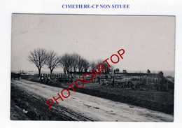 Cimetiere-CP NON SITUEE-CARTE PHOTO Allemande-GUERRE 14-18-1 WK-Militaria-France - Cimetières Militaires