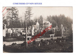 Cimetiere-Tombes De Soldats-CP NON SITUEE-CARTE PHOTO Allemande-GUERRE 14-18-1 WK-Militaria- - Cimetières Militaires