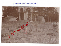 Cimetiere-Tombes De Soldats-Monument-CP NON SITUEE-CARTE PHOTO Allemande-GUERRE 14-18-1 WK-Militaria- - Cimetières Militaires