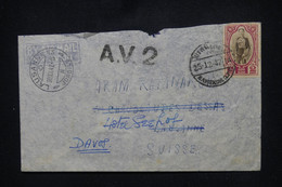 SIAM - Affranchissement Recto/ Verso Sur Enveloppe De Bangkok Pour La Suisse En 1947 - L 110003 - Siam