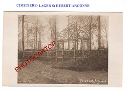 ARGONNE-Cimetiere-LAGER St HUBERTTombes De Soldats-CARTE PHOTO Allemande-GUERRE 14-18-1 WK-Militaria- - Cimetières Militaires