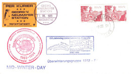 SOUTH AFRICA - COVER 1984 KAAPSTAD - GEORG NEUMAYER STATION / YZ66 - Cartas & Documentos