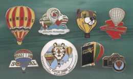 PINS PIN'S  MONTGOLFIERE EGF 329 PHOTO GROUPE SUISSE BATTLE CREEK THEMANDIS CE DISNEY SOFRAL LOT 8 PINS DONT 1 AB - Disney