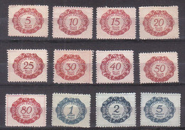 Q2586 - LIECHTENSTEIN TAXE Yv N°1/12 * - Segnatasse