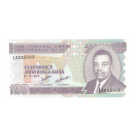 Billet, Burundi, 100 Francs, 2007, 2007-10-01, KM:37f, NEUF - Burundi