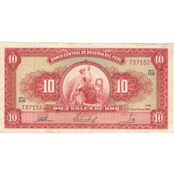 Billet, Pérou, 10 Soles De Oro, 1967, 1967-05-25, KM:84a, TTB - Pérou