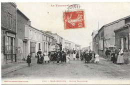 Rare CPA , Mas Grenier, La Route Nationale, Très Belle Oblitération ,1910 - Verdun Sur Garonne