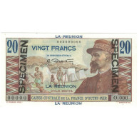 Billet, Réunion, 20 Francs, Specimen, KM:43s, SPL+ - Reunion