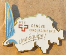 PTT CONCIERGERIE BPEC UNE EQUIPE - GENEVE - GENF - GENEVA- JET D'EAU - LAC  - SUISSE - SCHWEIZ - SVIZZERA -   (28) - Correo