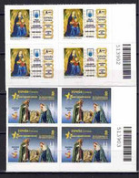 ESPAÑA 2021 ** MNH ED.5533/5534 NAVIDAD.VIRGEN DE LA GRANADA (MUSEO DEL PRADO,MADRID)+BELENES REG.(EJERCITO,BURGOS) BL.4 - Ungebraucht