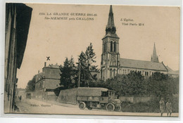 51 STE SAINTE MEMMIE Carte Rare Camion Militaire Route Vilage écrite Le 24 Mars 1917  Du Bourg  Voir Dos    / D19 2021 - Other Municipalities