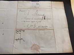 Lettre 1777 De Beauvais à Mr Le Mareschal Pensionnaire à L’académie Royale De Juilly - 1701-1800: Precursors XVIII