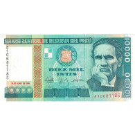 Billet, Pérou, 10,000 Intis, 1988, 1988-06-28, KM:141, SPL+ - Pérou