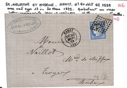 54 - MEURTHE ET MOSELLE - (52)  - NANCY -  Voir Descriptif De La Vente Avec Photo Du Scan - 1849-1876: Période Classique