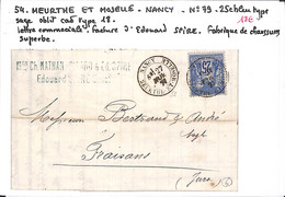 54 - MEURTHE ET MOSELLE - (52)  - NANCY -  Voir Descriptif De La Vente Avec Photo Du Scan - 1877-1920: Période Semi Moderne