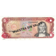 Billet, Dominican Republic, 5 Pesos Oro, 1994, 1994, Specimen, KM:146s, SUP+ - Dominicana
