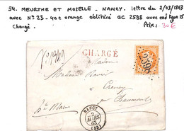 54 - MEURTHE ET MOSELLE - (52)  - NANCY -  Voir Descriptif De La Vente Avec Photo Du Scan - 1849-1876: Classic Period