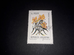 02AL03 REPUBLICA ARGENTINA SERIE FIORI FIORE "O" - Gebraucht