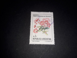 02AL03 REPUBLICA ARGENTINA SERIE FIORI FIORE "O" - Oblitérés