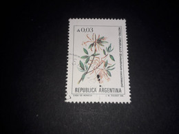 02AL03 REPUBLICA ARGENTINA SERIE FIORI FIORE "O" - Oblitérés