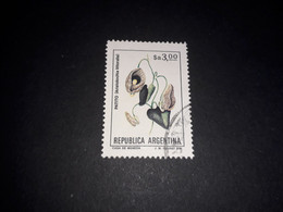 02AL03 REPUBLICA ARGENTINA SERIE FIORI FIORE "O" - Usados