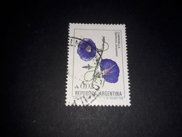 02AL03 REPUBLICA ARGENTINA SERIE FIORI FIORE "O" - Gebraucht