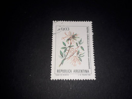 02AL03 REPUBLICA ARGENTINA SERIE FIORI FIORE "O" - Gebraucht