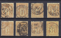 8 Timbres N° 86 Sage De FRANCE Cote 480€ ,voir Scans RECTO-VERSO - 1876-1898 Sage (Type II)